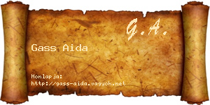 Gass Aida névjegykártya